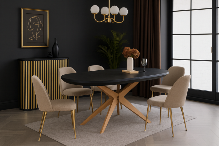 Owalny dębowy stół Gniewsko rozkładany 110 cm x 200-300 cm T79