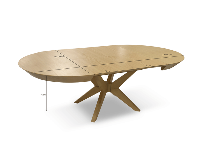 Stół nowoczesny, okrągły, rozkładany 120-220 cm FRANEK T66