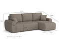 Narożnik z funkcją spania 250x142 cm L MOET mini