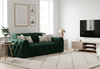 Sofa 2-osobowa z eleganckimi pikowaniami CANDY 190x107 cm