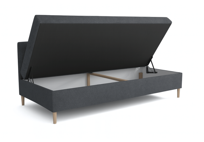 Łóżko kontynentalne pojedyncze IKAR z pojemnikiem 94x200 cm