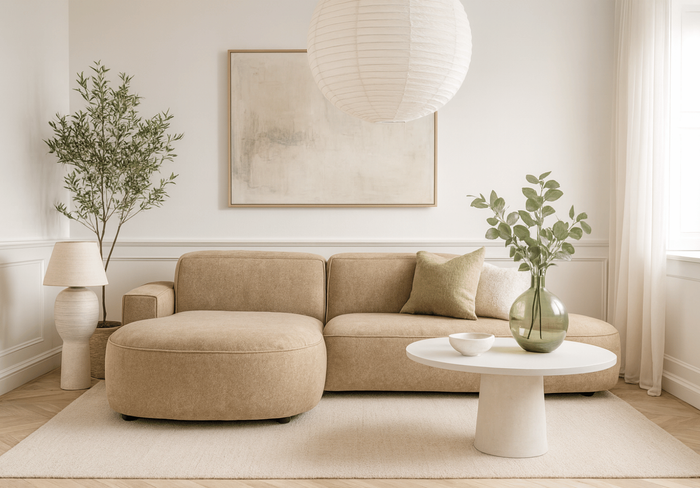 Narożnik lewostronny z otomaną LUCAS 285x165 cm