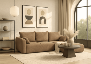 Narożnik prawostronny z funkcją spania LUNA 255x165 cm