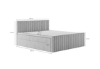 Łóżko kontynentalne boxspring HERA 183x222 cm