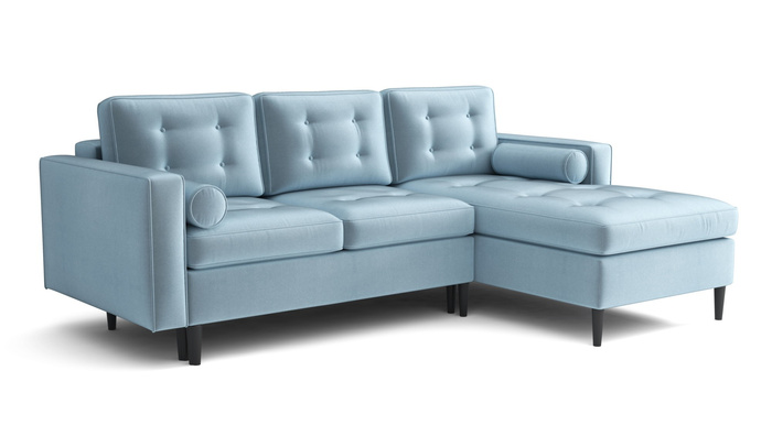 Skandynawski narożnik z funkcją spania Sevilla 246x172x102 cm