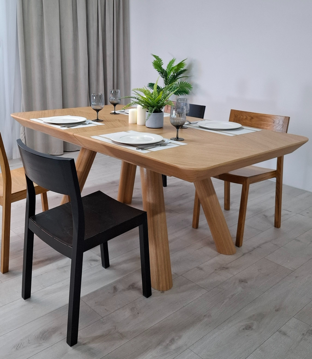 Stół Mateusz prostokątny drewniany rozkładany 100 cm x 180 - 380 cm T75