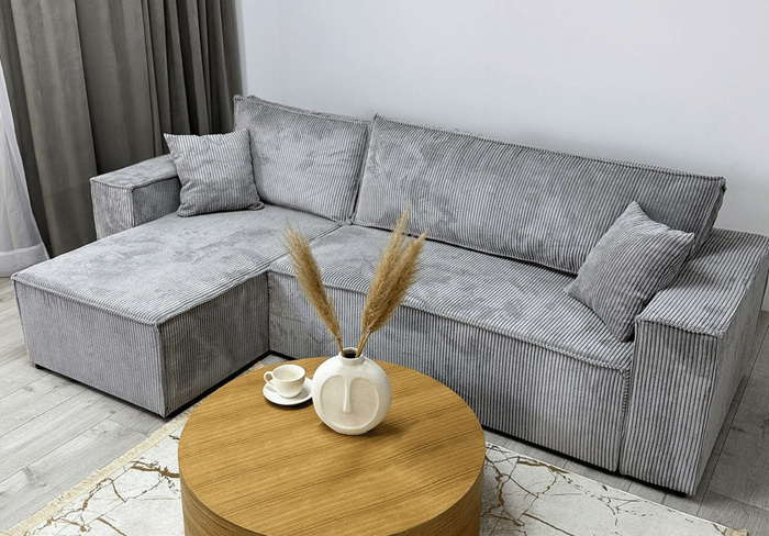 Narożnik uniwersalny z funkcją spania DENIS 244x142 cm