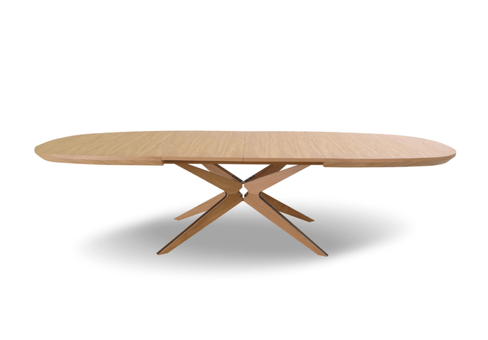 Stół owalny dębowy rozkładany GNIEWKO T79 110x200-300 cm