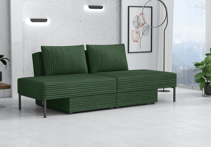 Wielofunkcyjna sofa narożna z funkcją spania TOMI 165x205 cm