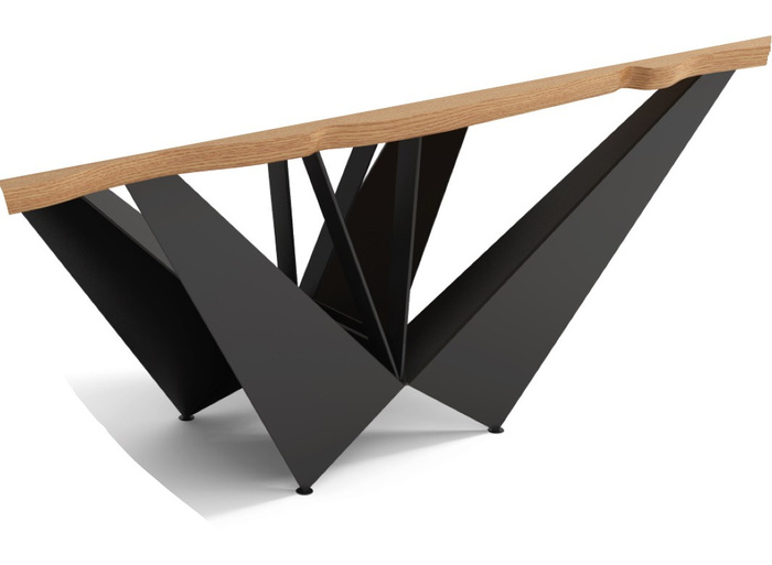 STÓŁ LOFTOWY FORNIROWANY NA METALOWYCH NOGACH PRESTON