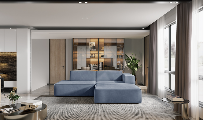 Mały nowoczesny narożnik modułowy do salonu Gaba A  230x170 cm