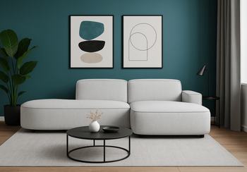 Narożnik prawostronny z otomaną LUCAS 285x165 cm