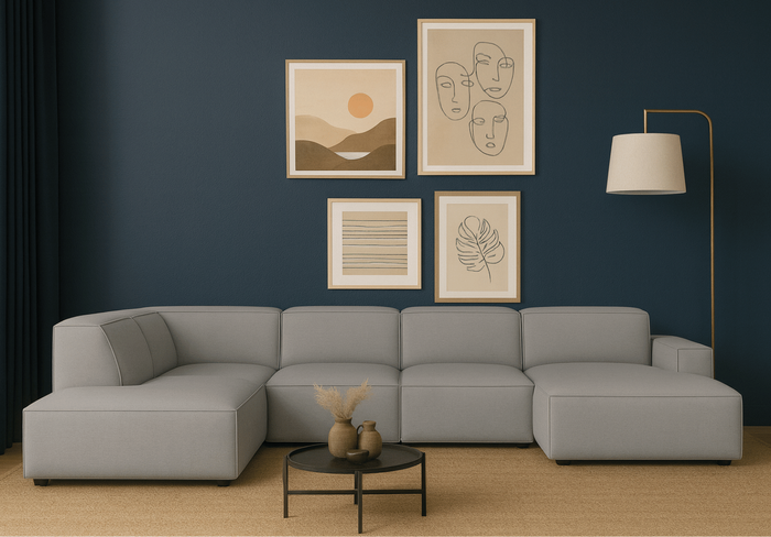 Narożnik prawostronny 7-osobowy LUCAS 364x262 cm