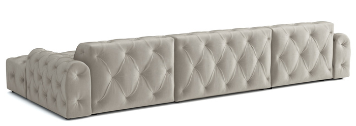 Stylowy narożnik z eleganckimi pikowaniami Candy 390x170 cm