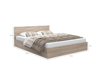 Łóżko drewniane dąb sonoma z materacem ATENA 140x200cm 
