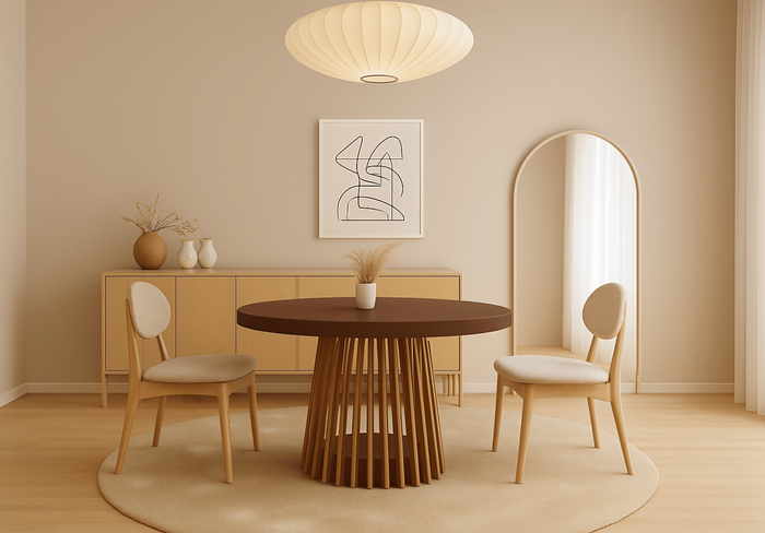 Stół okrągły, rozkładany na ażurowej nodze BARTEK T77 110-210 cm