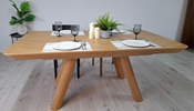 Stół Mateusz prostokątny drewniany rozkładany 100 cm x 180 - 380 cm T75