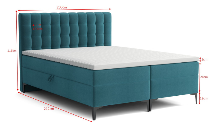 ŁÓŻKO TAPICEROWANE LUNEL