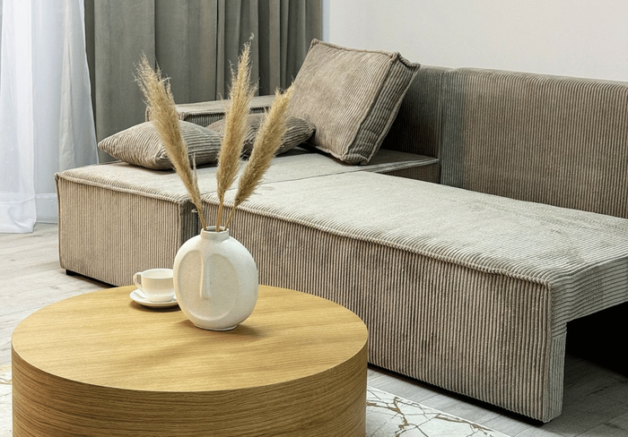 Narożnik uniwersalny z funkcją spania DENIS 244x142 cm