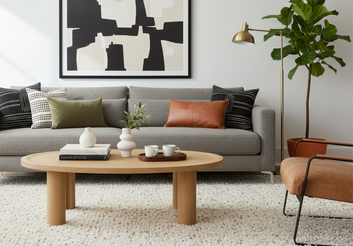 Stolik kawowy TAI z fornirem dębowym 100 x 60 cm