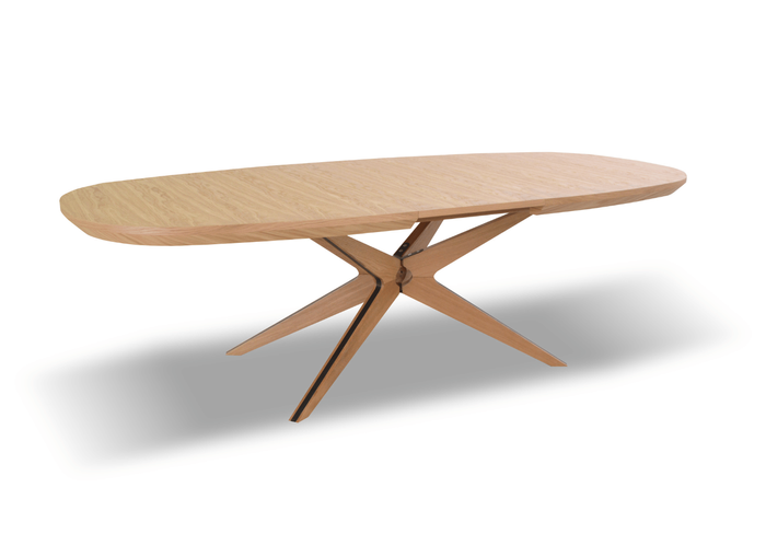 Stół owalny dębowy rozkładany GNIEWKO T79 110x200-300 cm