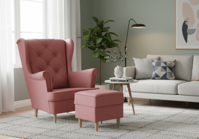 Fotel uszak z pikowaniem RIO 90x105 cm