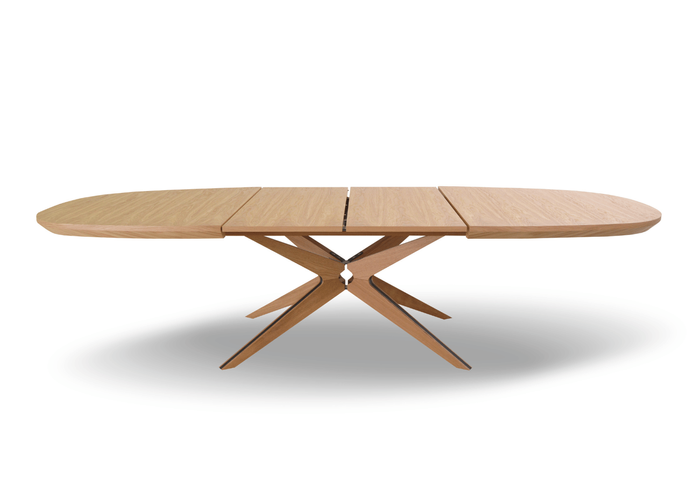 Stół owalny dębowy rozkładany GNIEWKO T79 110x200-300 cm