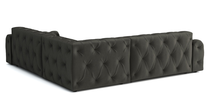 Stylowy narożnik z eleganckimi pikowaniami Candy 254x254 cm