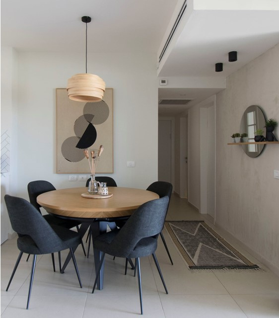 Stół Mietek okrągły rozkładany na metalowej podstawie 120 - 220 cm T49 