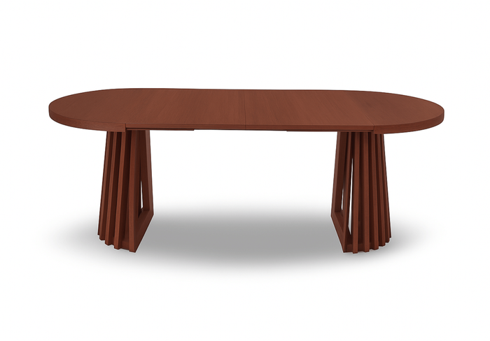 Stół okrągły, rozkładany na ażurowej nodze BARTEK T77 110-210 cm