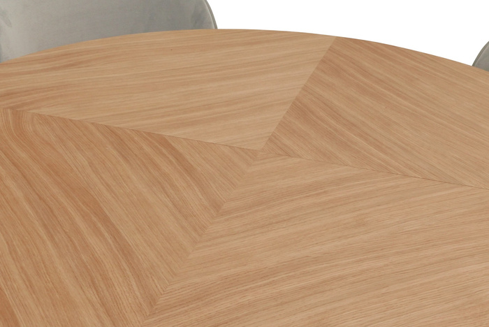 Stół Mietek okrągły rozkładany na metalowej podstawie 130 - 230 cm T49 