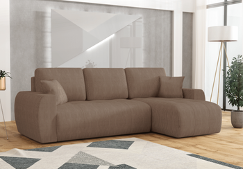 Narożnik prawostronny z funkcją spania L MOET mini 250x142 cm