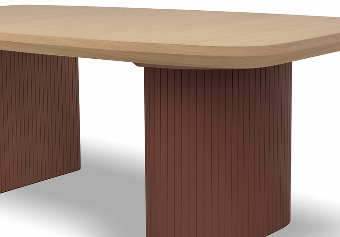 Stół rozkładany na ryflowanych nogach PIOTR T71 110x200-300 cm