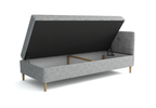 Łóżko kontynentalne pojedyncze prawostronne HADES z pojemnikiem 84x204 cm