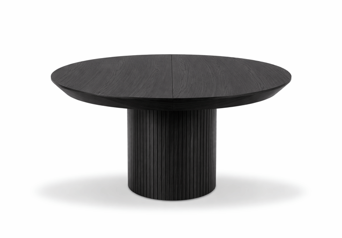 Stół okrągły, rozkładany na ryflowanej nodze DARIUSZ T68 130-180 cm