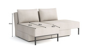 Wielofunkcyjna sofa narożna z funkcją spania Tomi 240x160 cm