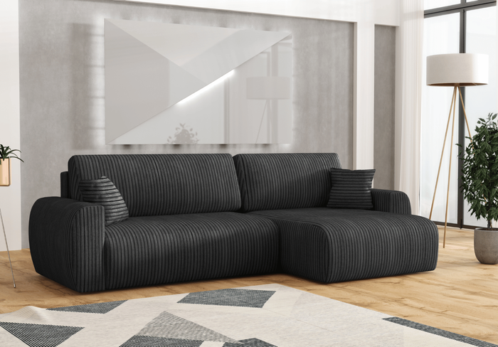 Narożnik prawostronny z funkcją spania DORATO L 250x142 cm