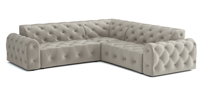 Stylowy narożnik z eleganckimi pikowaniami Candy 254x254 cm