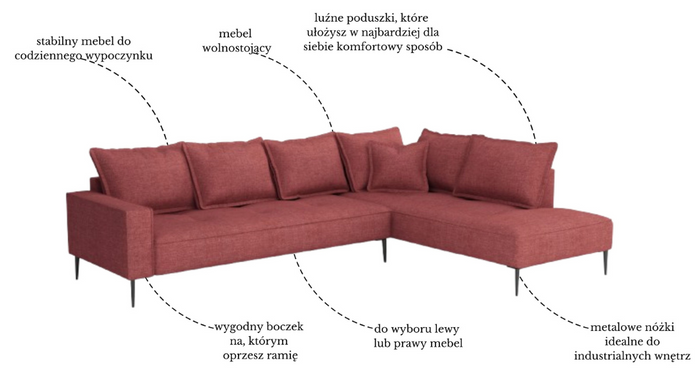 Narożnik Milford 296x213 cm