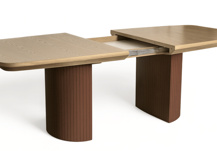 Stół rozkładany na ryflowanych nogach PIOTR T71 110x200-300 cm