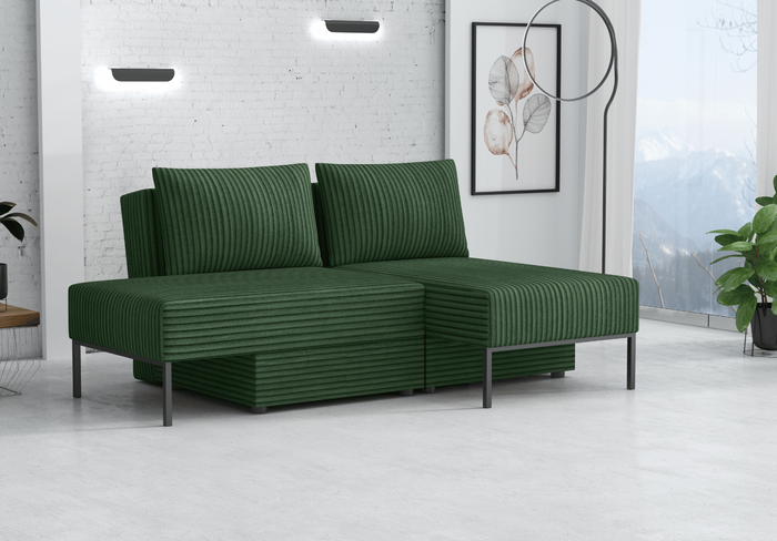 Wielofunkcyjna sofa narożna z funkcją spania TOMI 165x205 cm