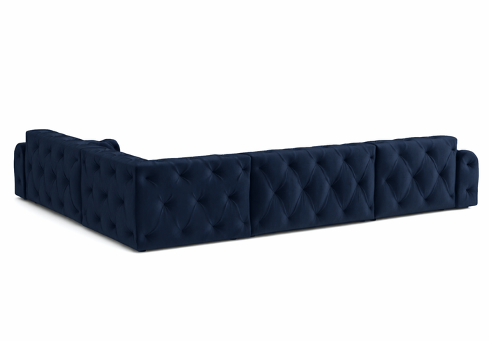 Narożnik z eleganckimi pikowaniami CANDY 334x254 cm