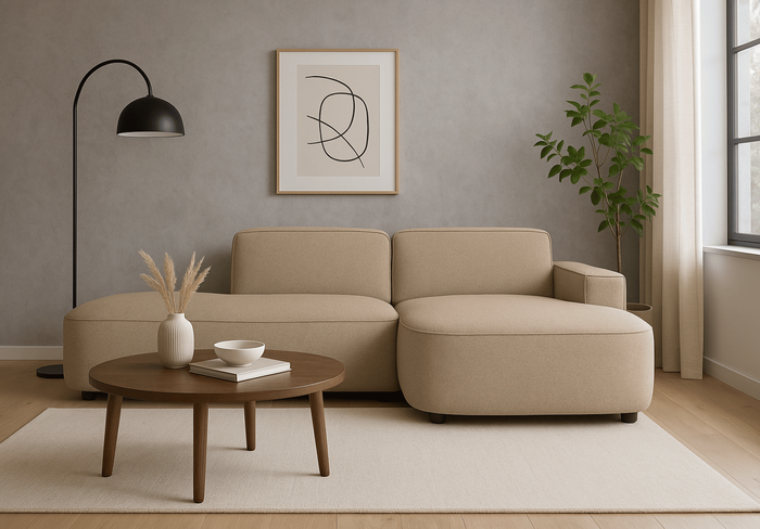 Narożnik prawostronny z otomaną LUCAS 285x165 cm