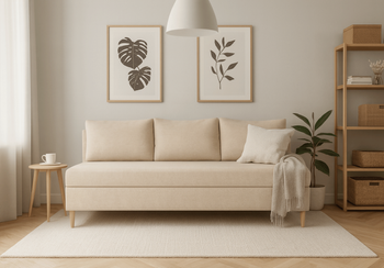 Łóżko kontynentalne pojedyncze IKAR z pojemnikiem 94x200 cm