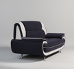 Nowoczesna tapicerowana sofa 2-osobowa do salonu ONYX