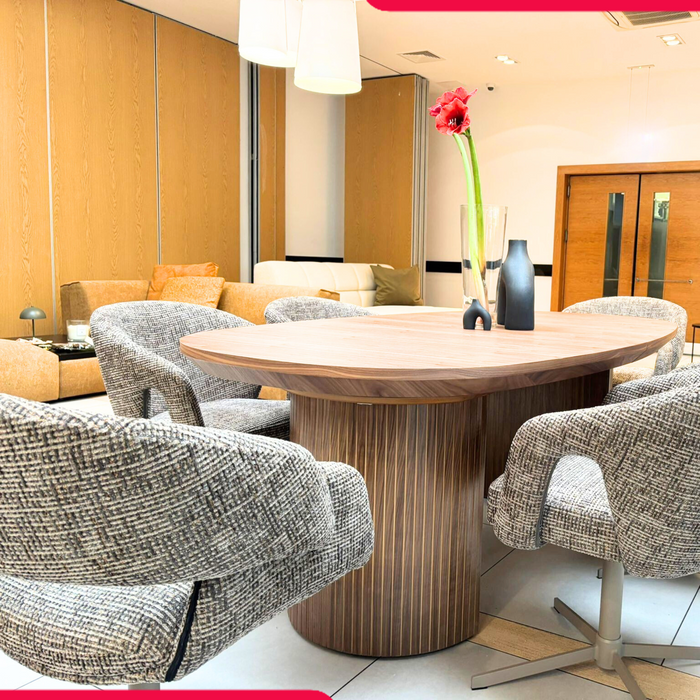 Stół Paweł rozkładany na ryflowanej nodze 110 cm x 200 - 300 cm T72