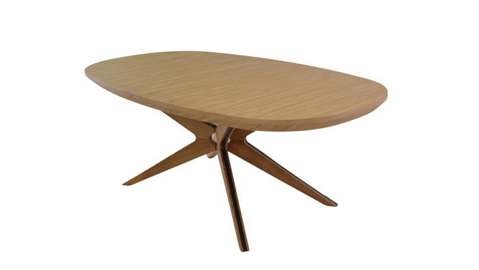 Owalny dębowy stół Gniewsko rozkładany 110 cm x 200-300 cm T79