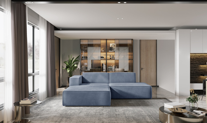 Mały nowoczesny narożnik modułowy do salonu Gaba A  230x170 cm