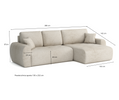 Narożnik z funkcją spania 250x142 cm L MOET mini