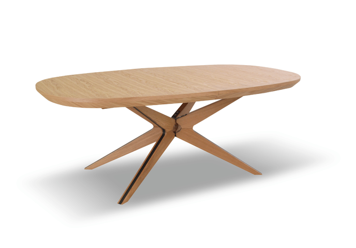 Stół owalny dębowy rozkładany GNIEWKO T79 110x200-300 cm